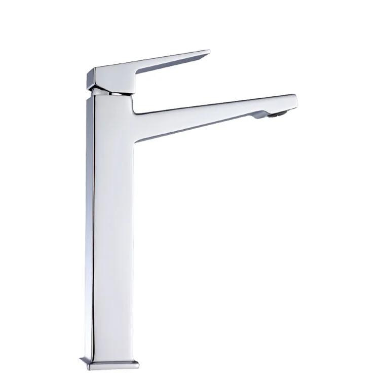 Chrome Surface Treatment Tall Sinks Basin Faucet