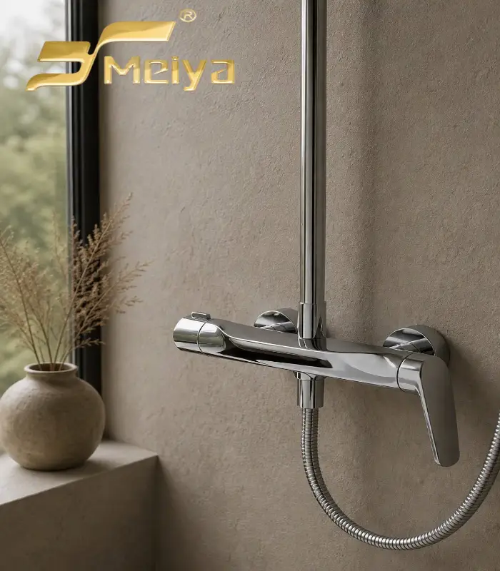 Modern Chrome Rain Shower Set