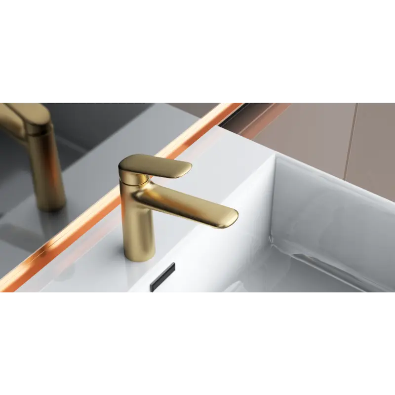 Torneiras para bacia em cascata com furo único para pia de banheiro